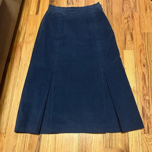 London House Navy Corduroy Skirt Suit Set Size 12(Fits LikeUS 8)made in Scotland - Picture 3 of 9